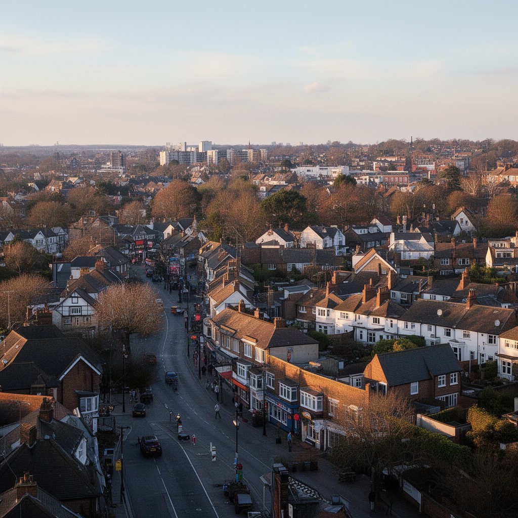 AI-generated illustration of West Wickham