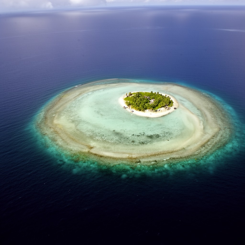 AI-generated illustration of Namdrik Atoll