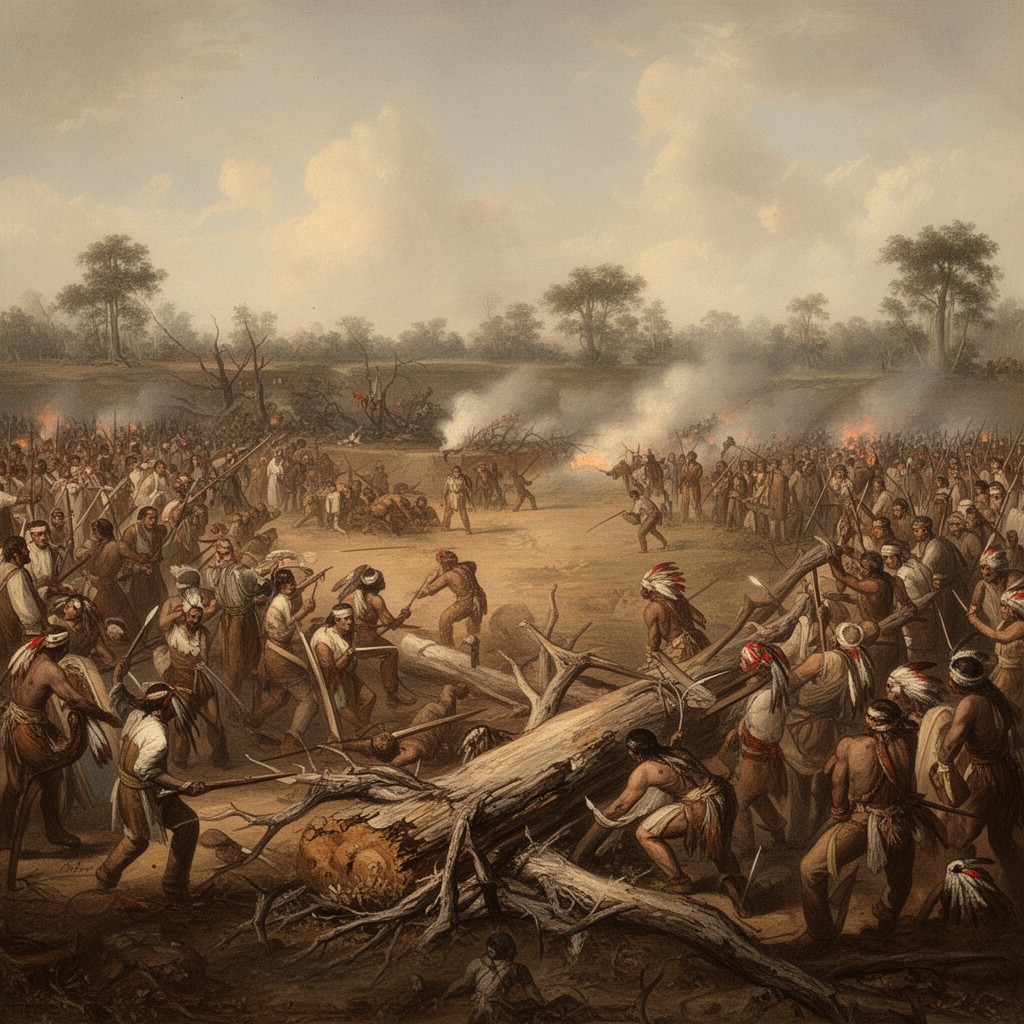 AI-generated illustration of Battle of Fallen Timbers
