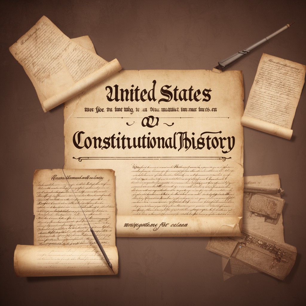 AI-generated illustration of United States constitutional history