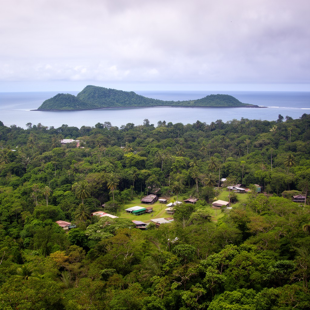 AI-generated illustration of Santa Isabel Island