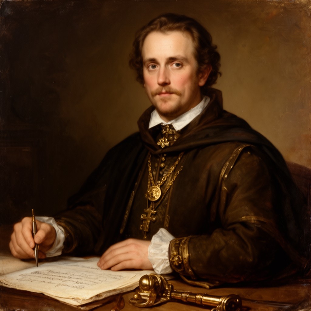 AI-generated illustration of Balthasar Gérard