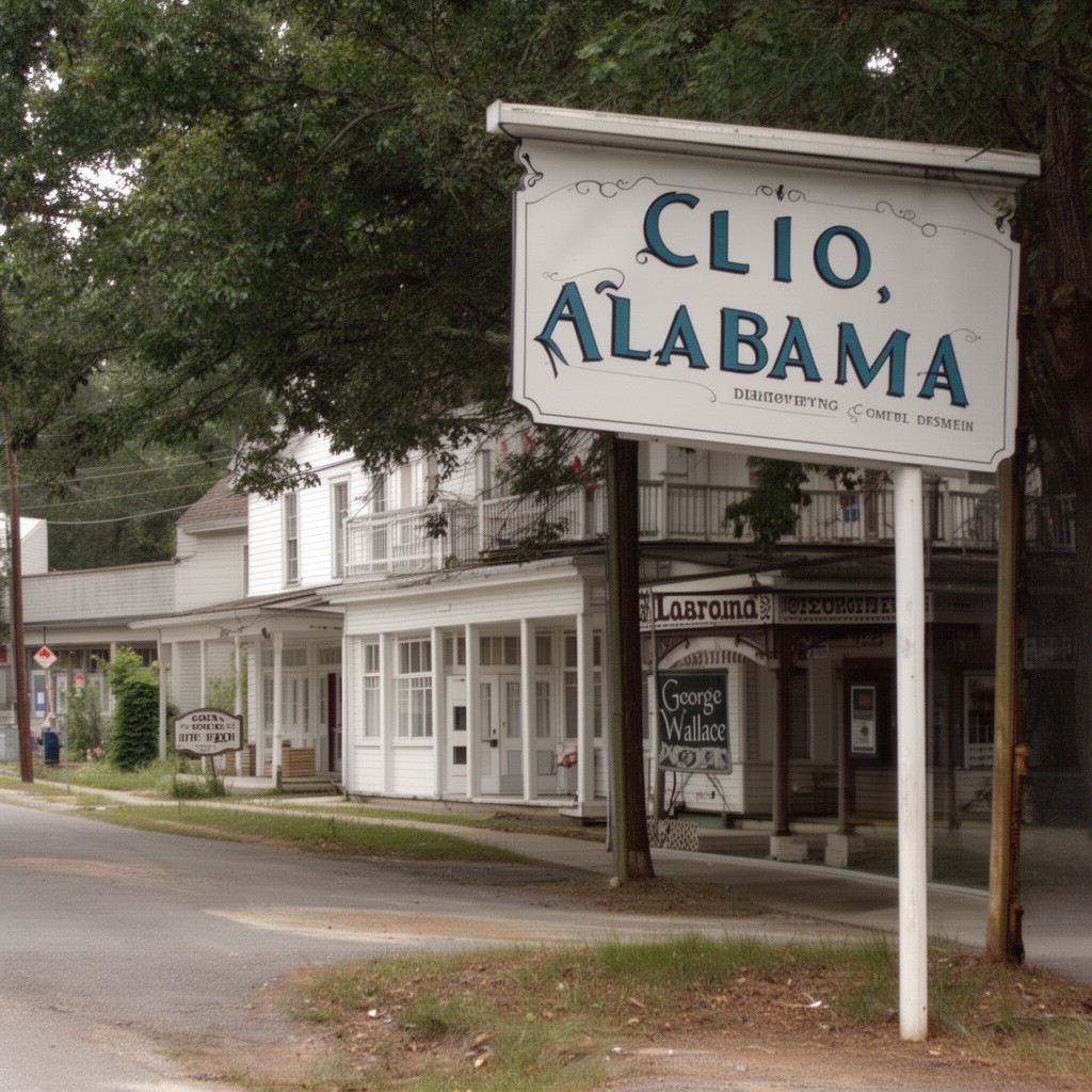 AI-generated illustration of Clio, Alabama