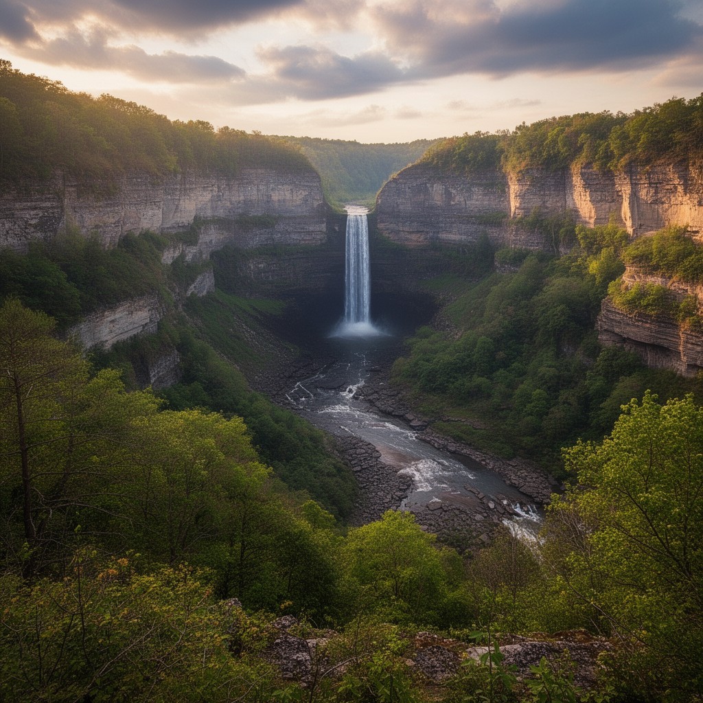 AI-generated illustration of Letchworth State Park