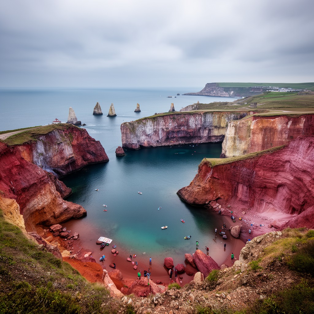 AI-generated illustration of Alum Bay