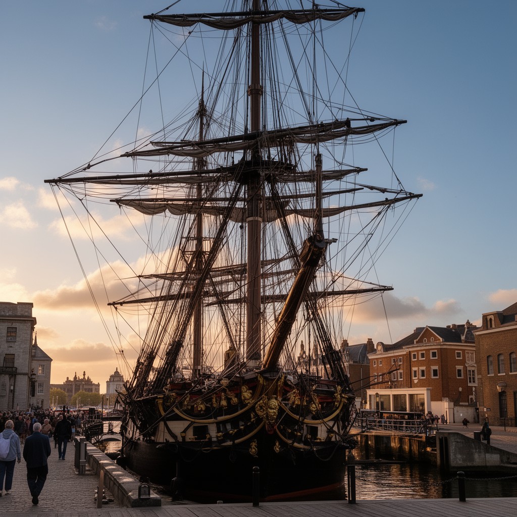 AI-generated illustration of HMS Victory