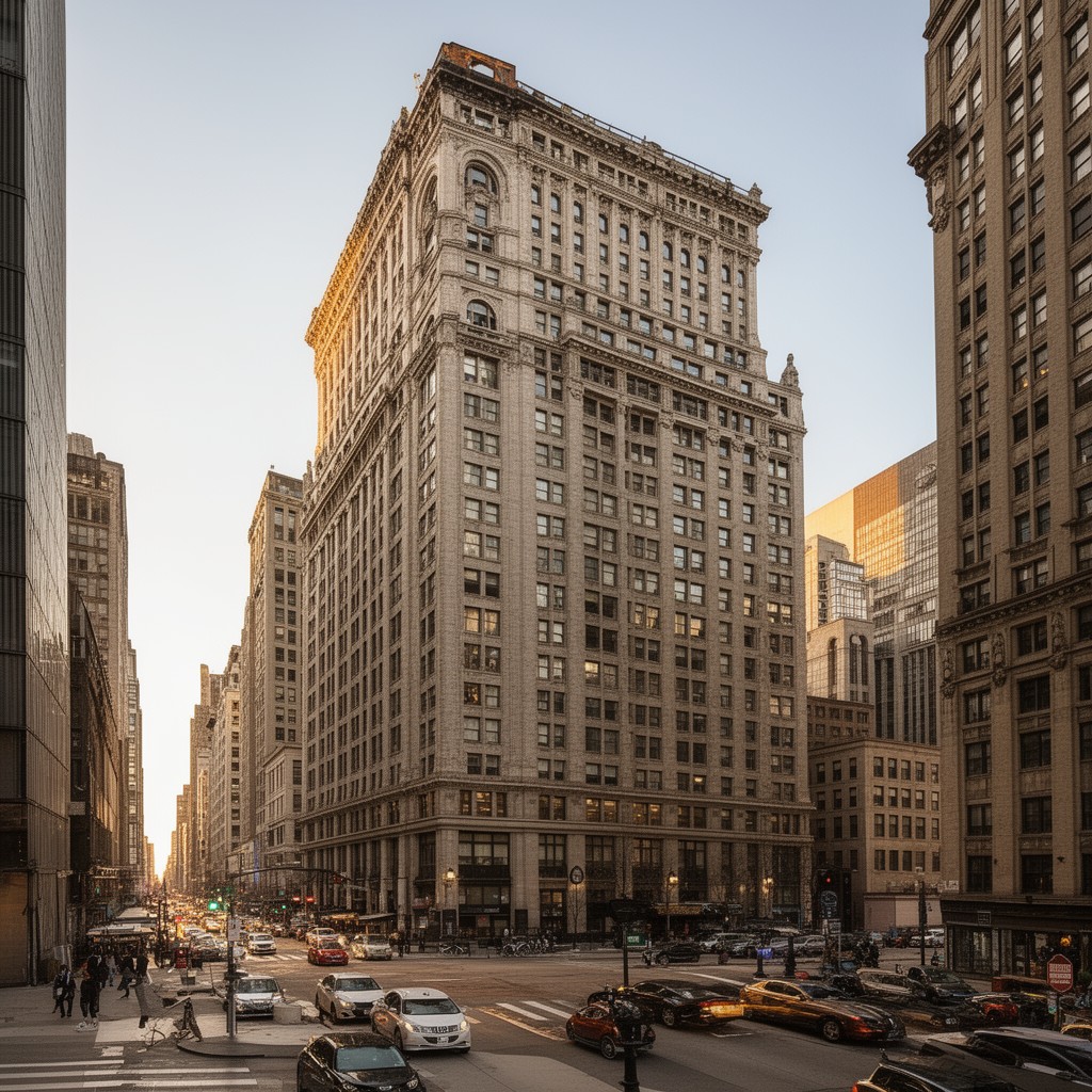 AI-generated illustration of Republic Building (Chicago)
