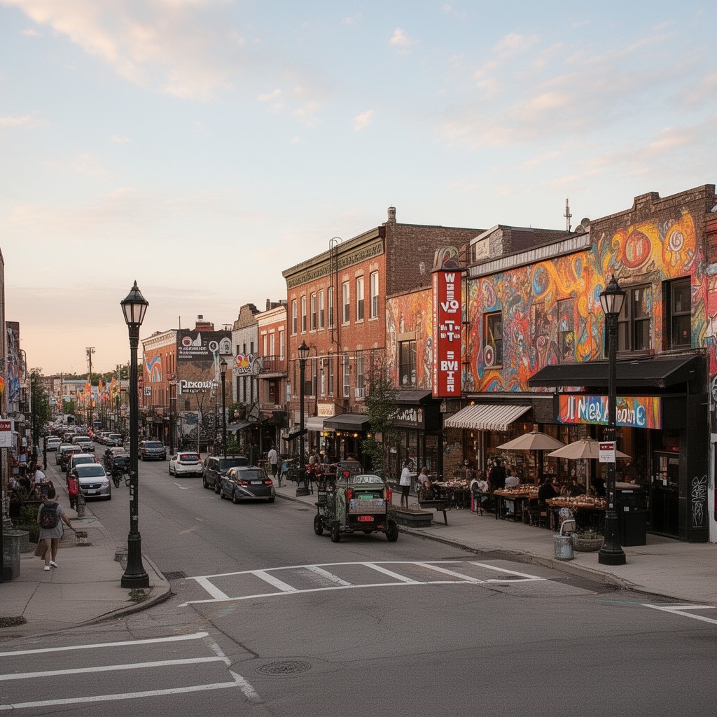 AI-generated illustration of West Town