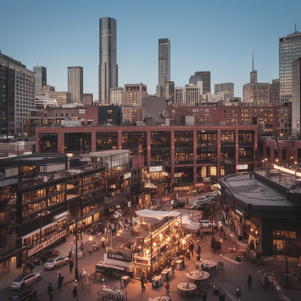 AI-generated illustration of Fulton Market District