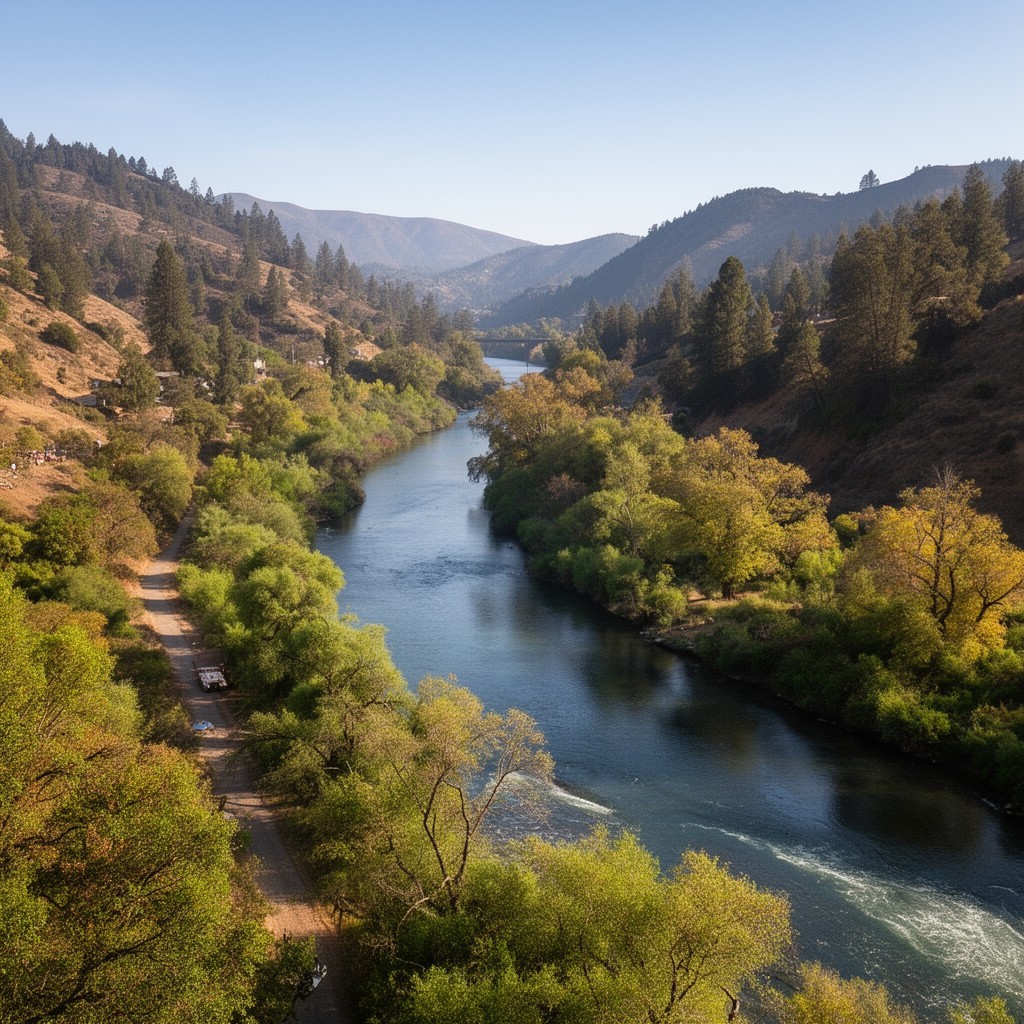 AI-generated illustration of Kings River (nearby)