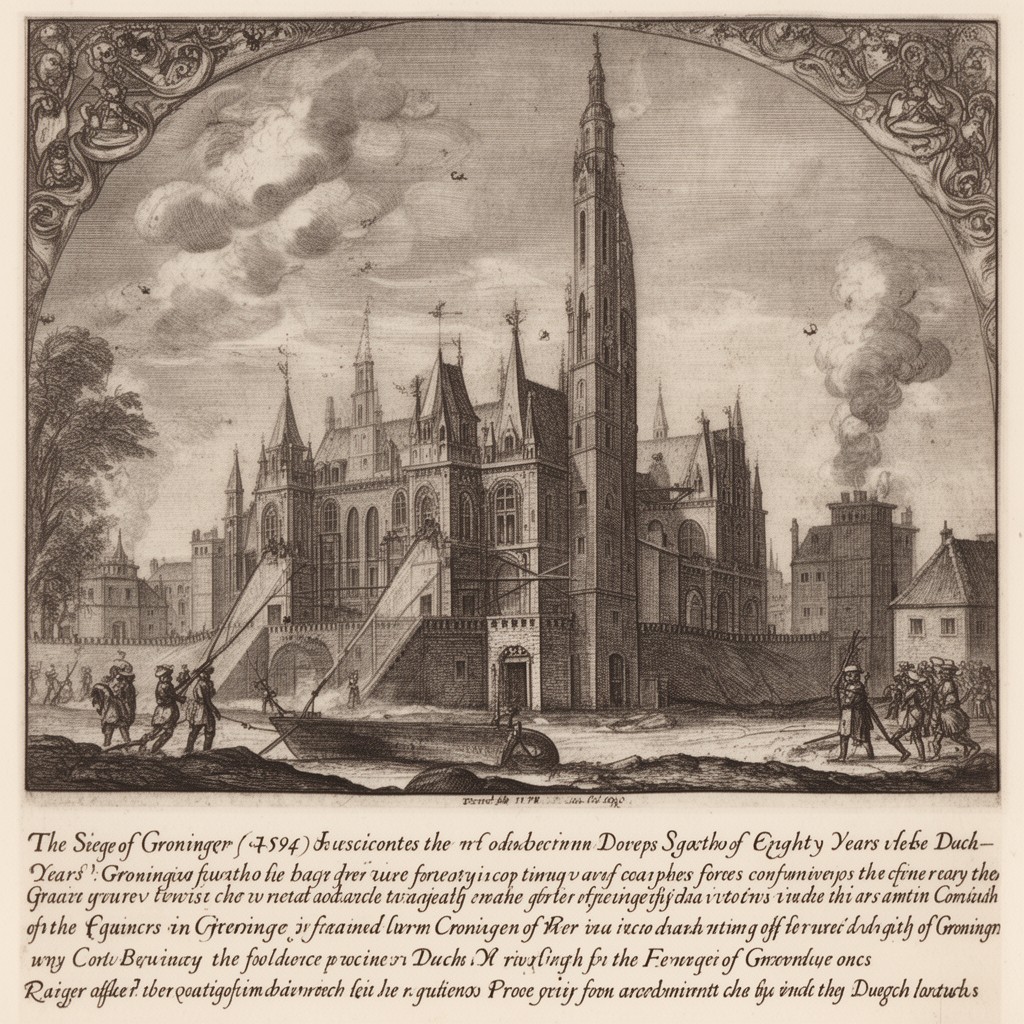 AI-generated illustration of Siege of Groningen (1594)