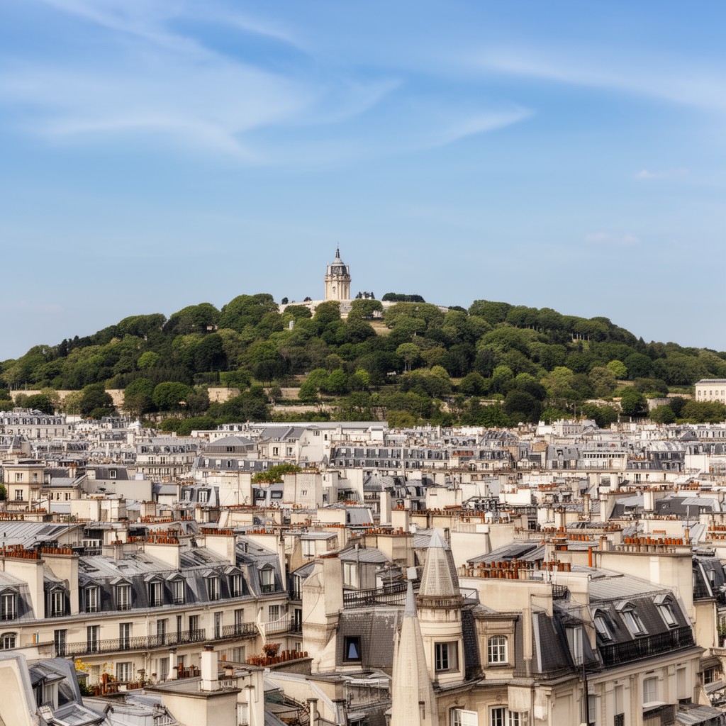 AI-generated illustration of Montagne Sainte-Geneviève