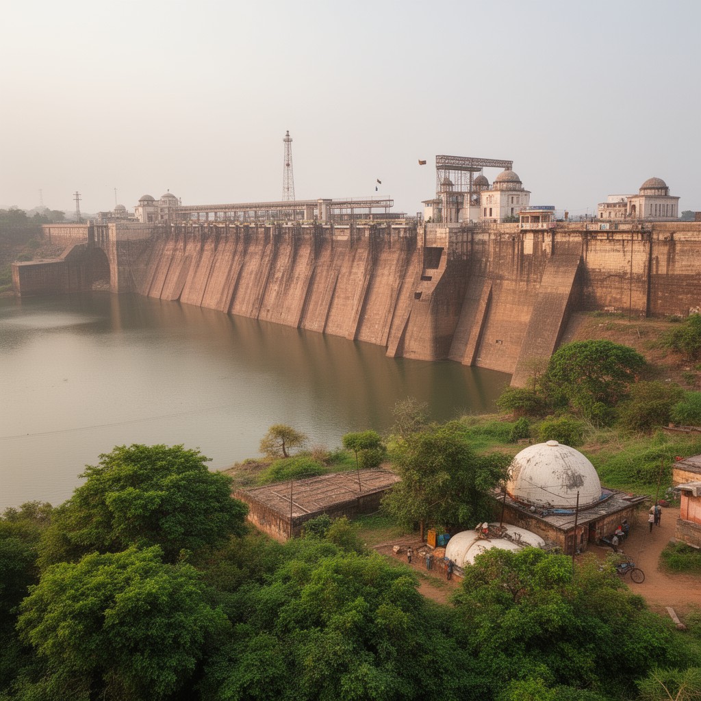 AI-generated illustration of Mettur Dam