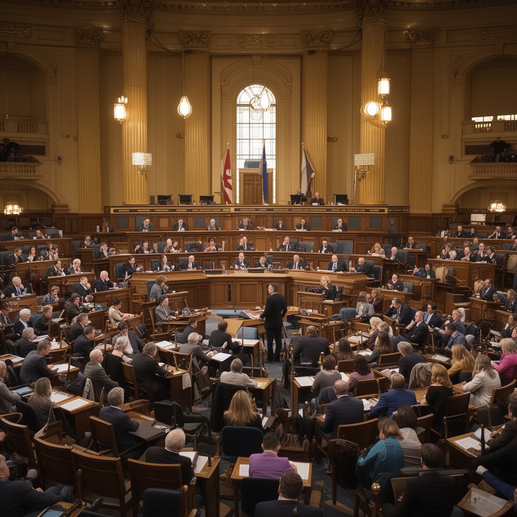 AI-generated illustration of Oregon Legislative Assembly