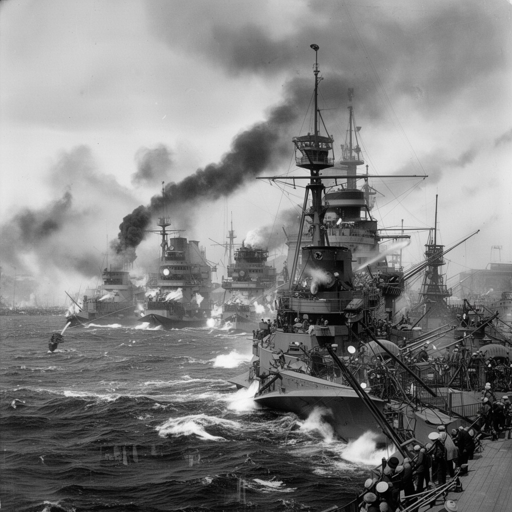 AI-generated illustration of Battle of Port Arthur