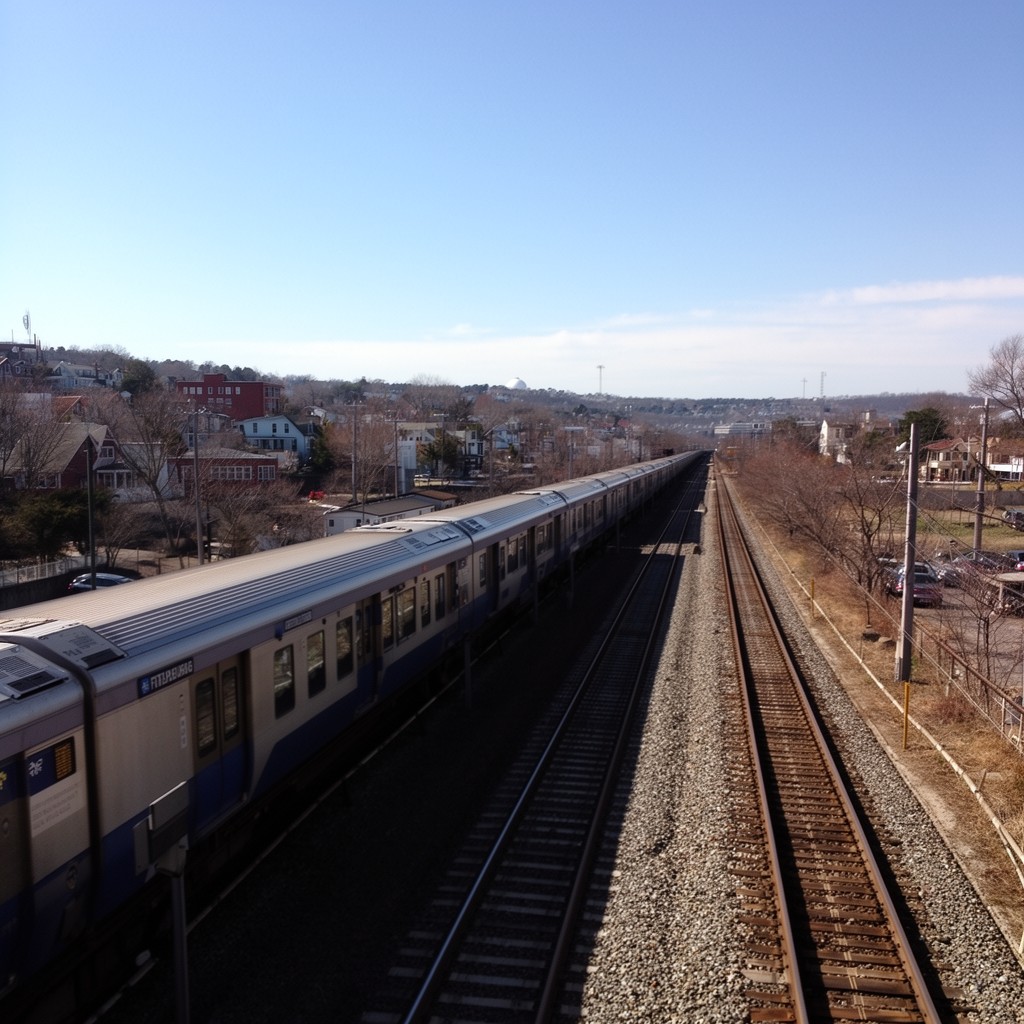 AI-generated illustration of MBTA Fitchburg Line
