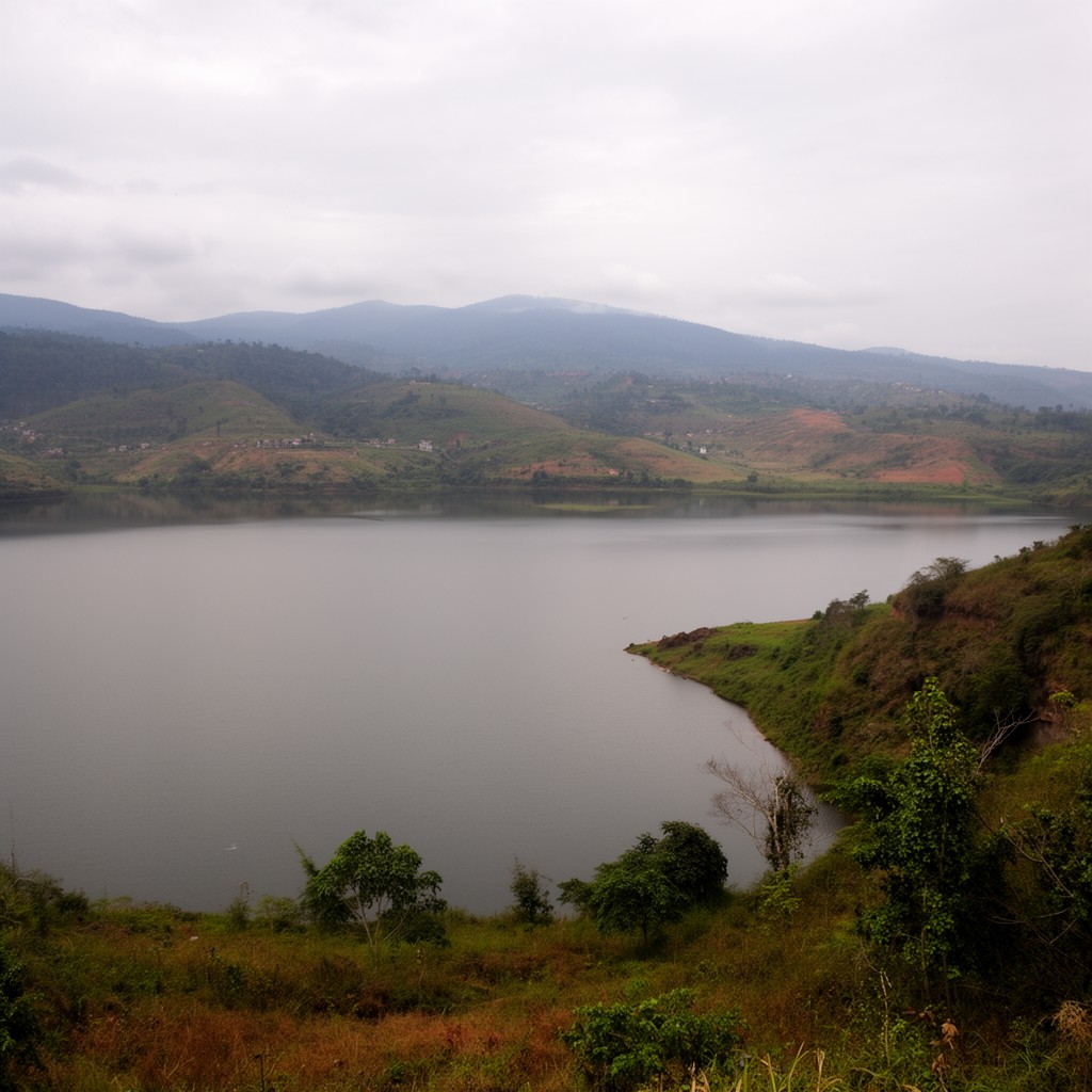 AI-generated illustration of Lake Albert
