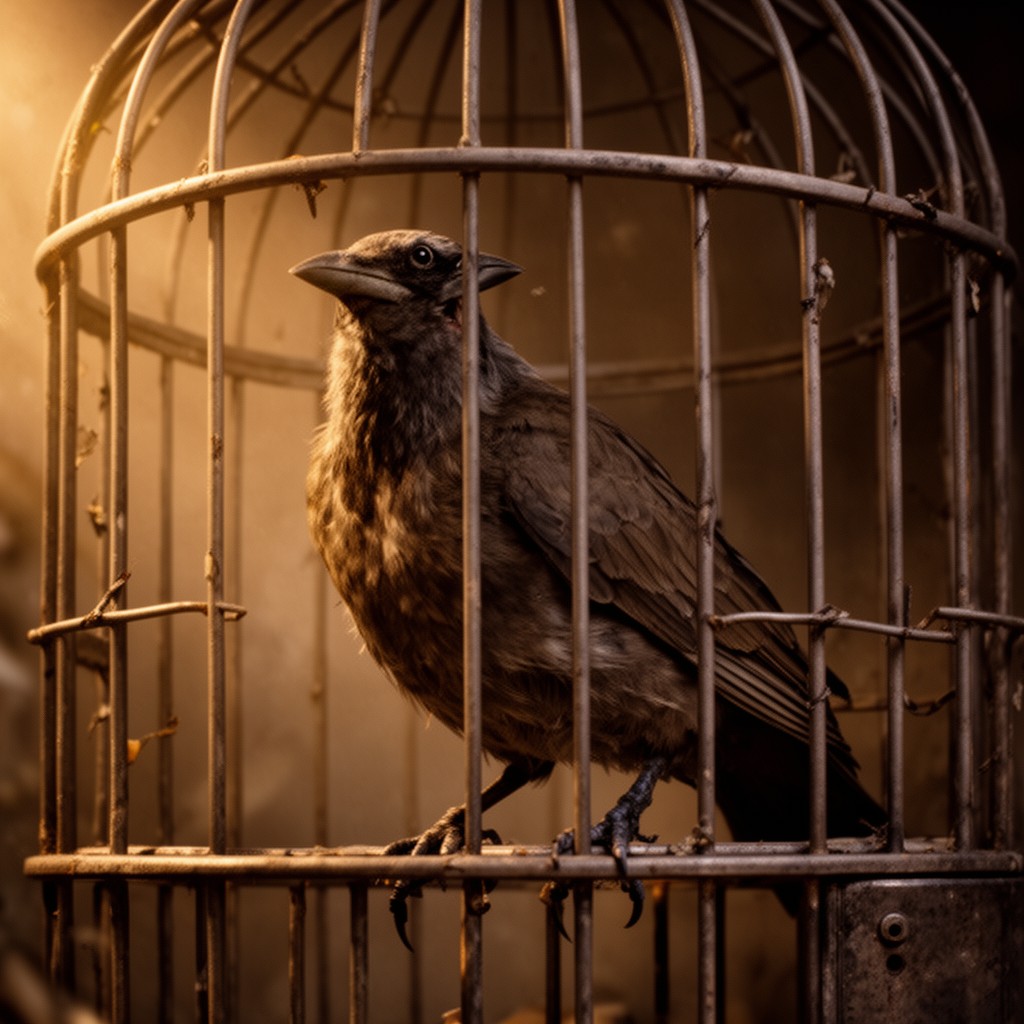 AI-generated illustration of Caged Bird