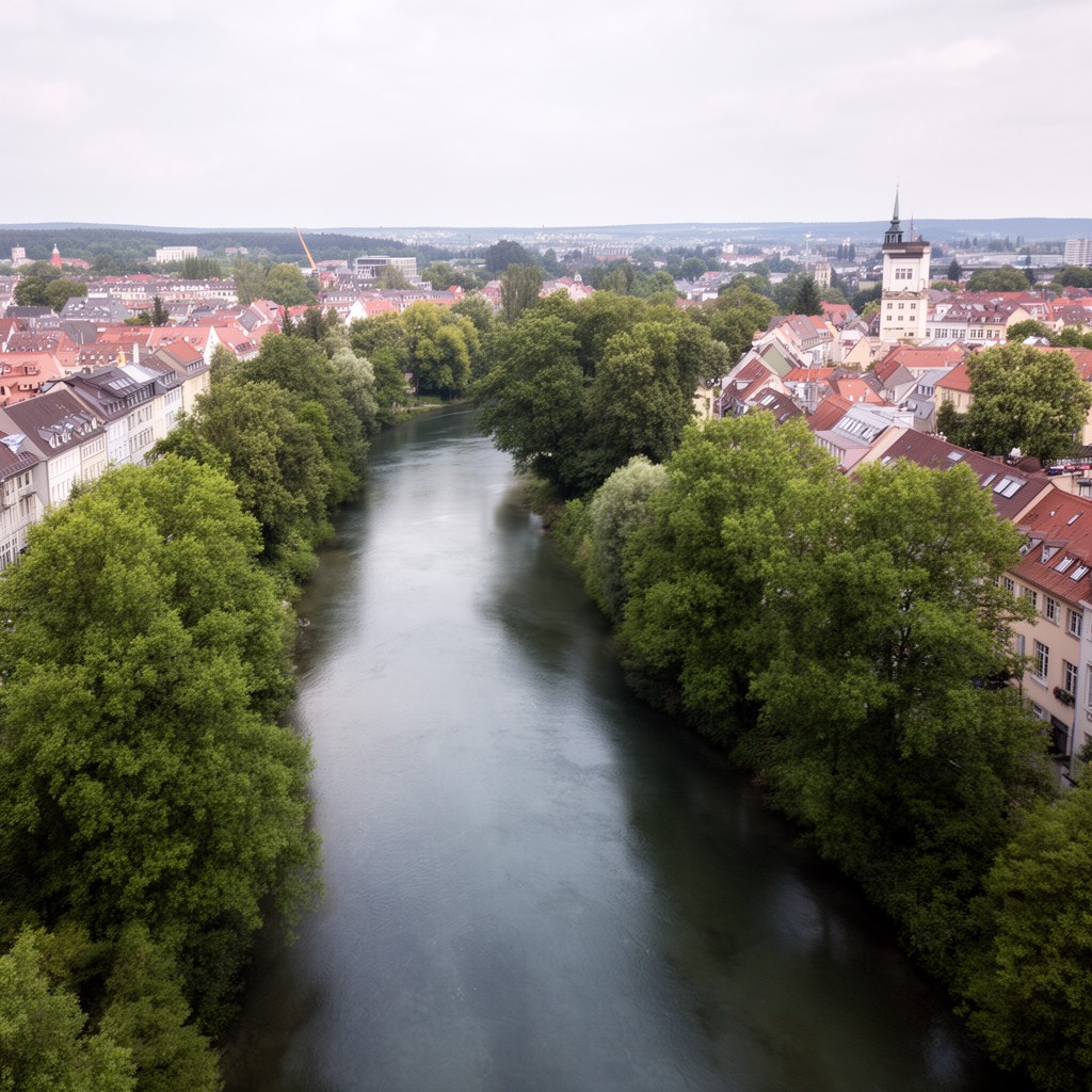 AI-generated illustration of Rednitz River