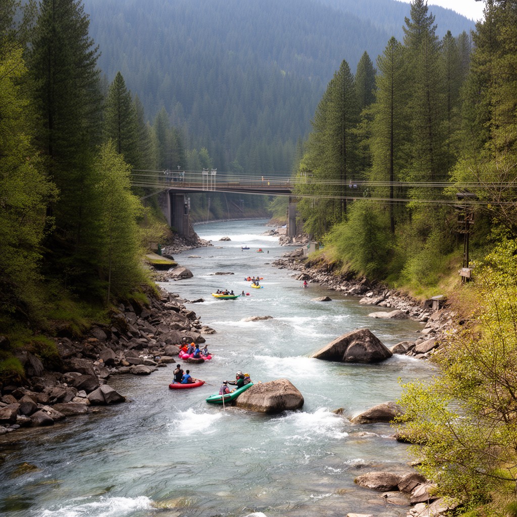 AI-generated illustration of Clackamas River