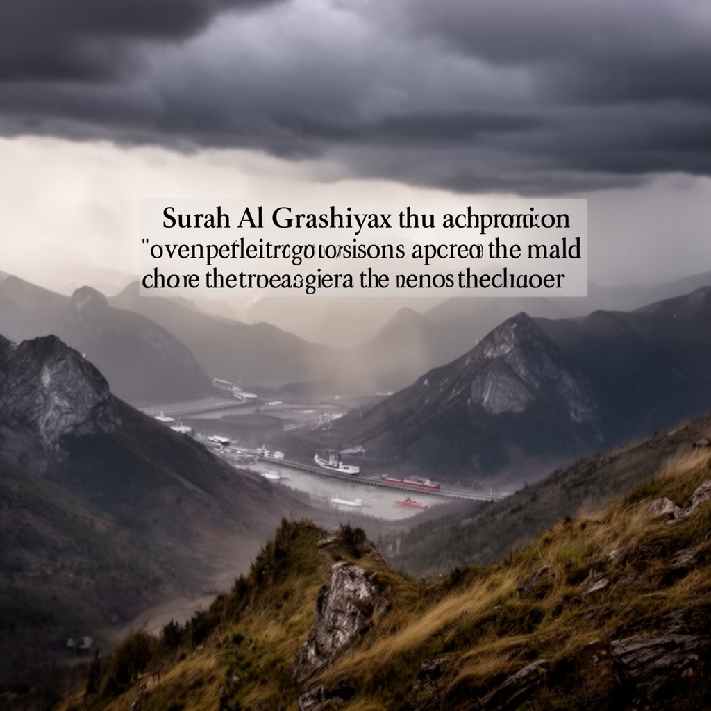 AI-generated illustration of Surah Al-Ghashiyah