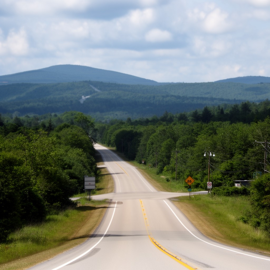 AI-generated illustration of Maine State Route 26