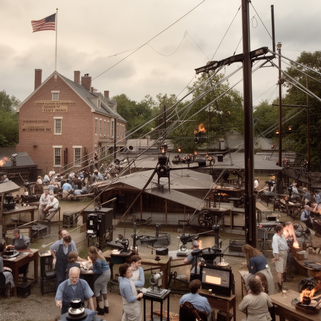 AI-generated illustration of Edison National Historic Site, West Orange, New Jersey, United States