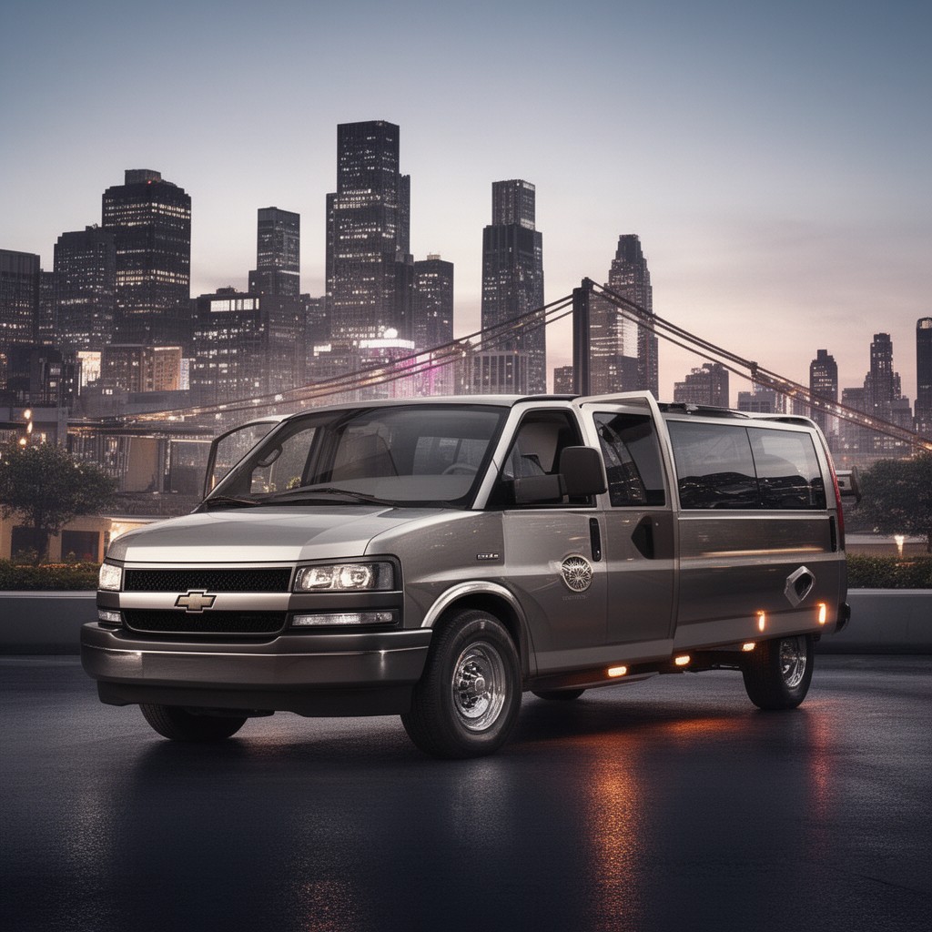 AI-generated illustration of Chevrolet Express (facelifted variants)