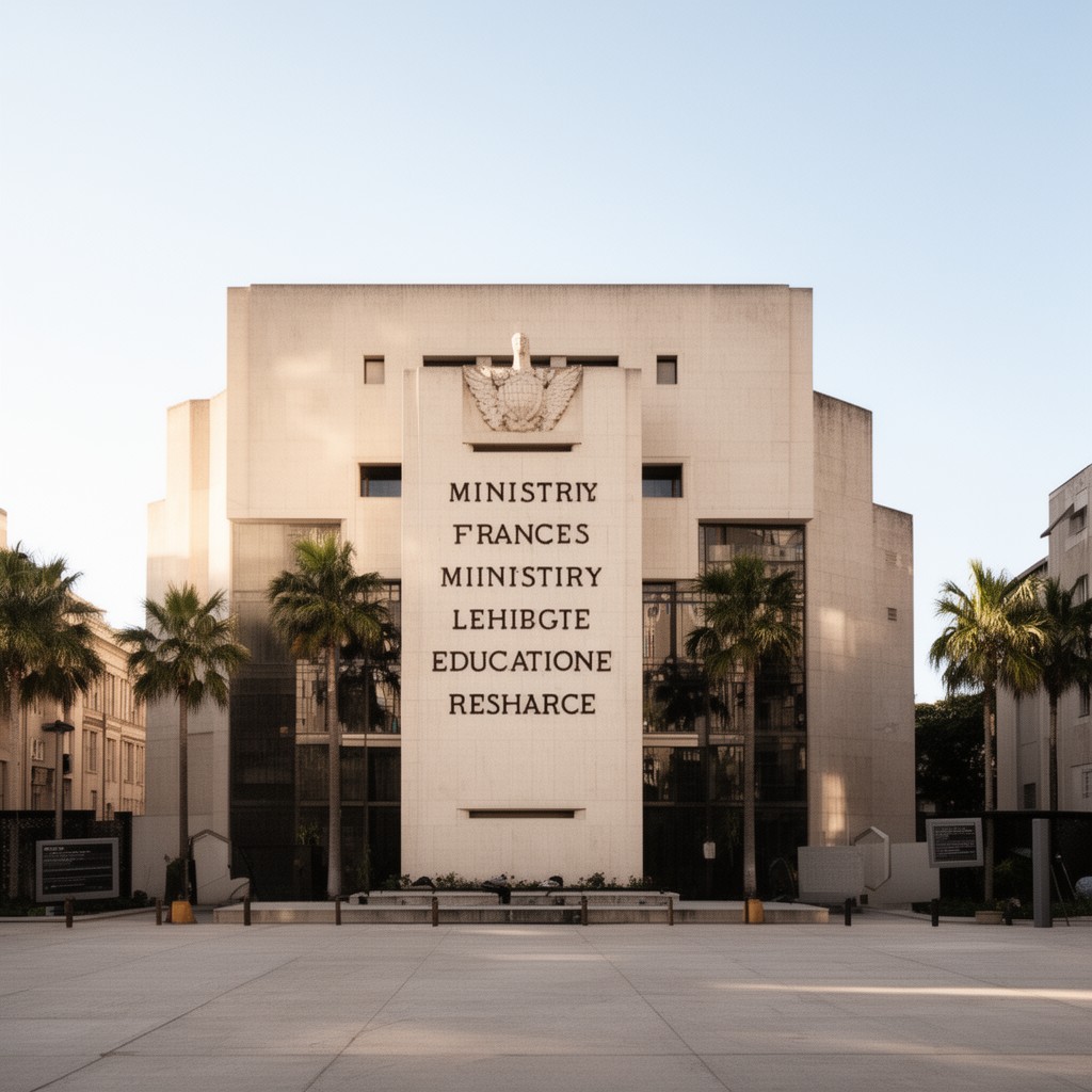 AI-generated illustration of French Ministry of Higher Education and Research