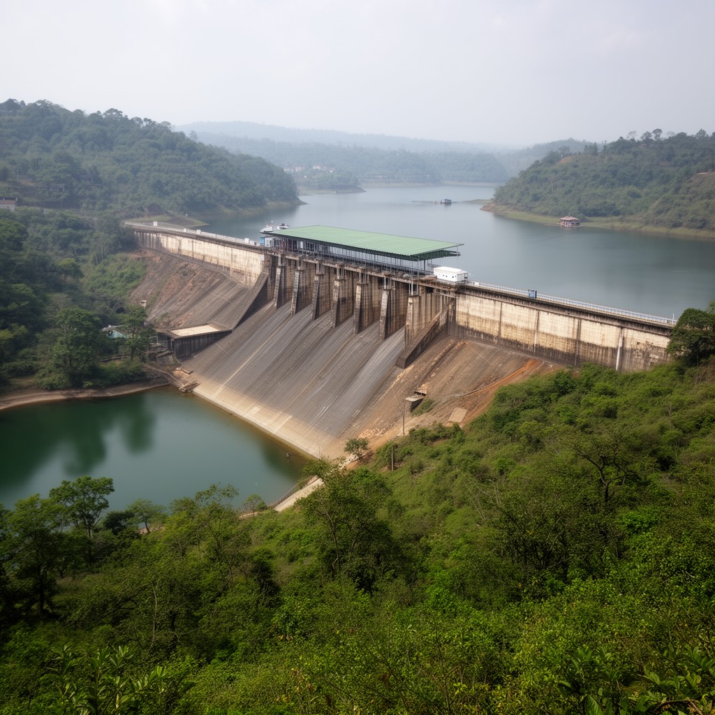 AI-generated illustration of Harangi Dam