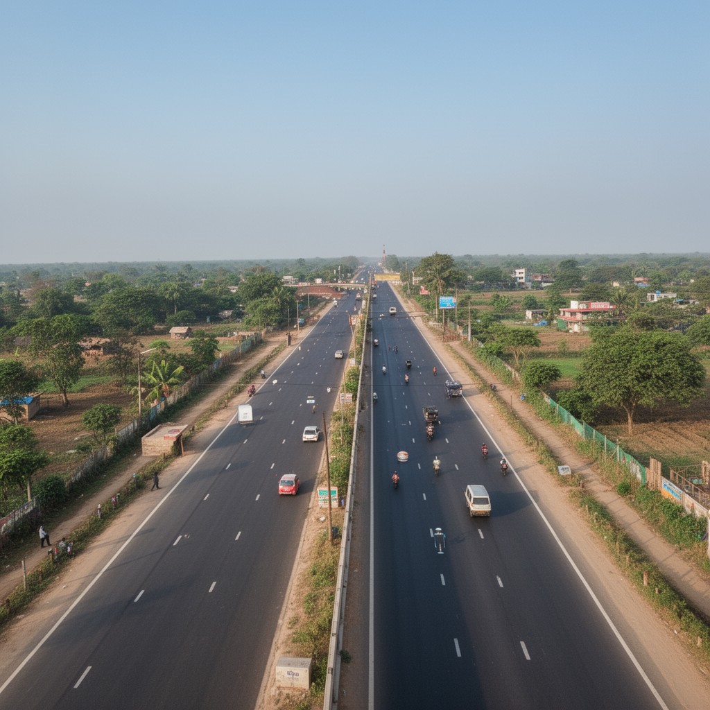 AI-generated illustration of Purvanchal Expressway