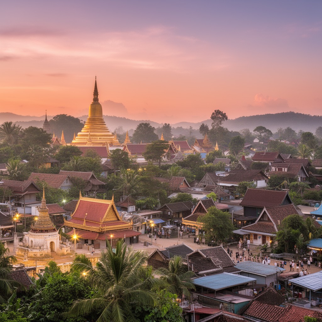 AI-generated illustration of Luang Prabang