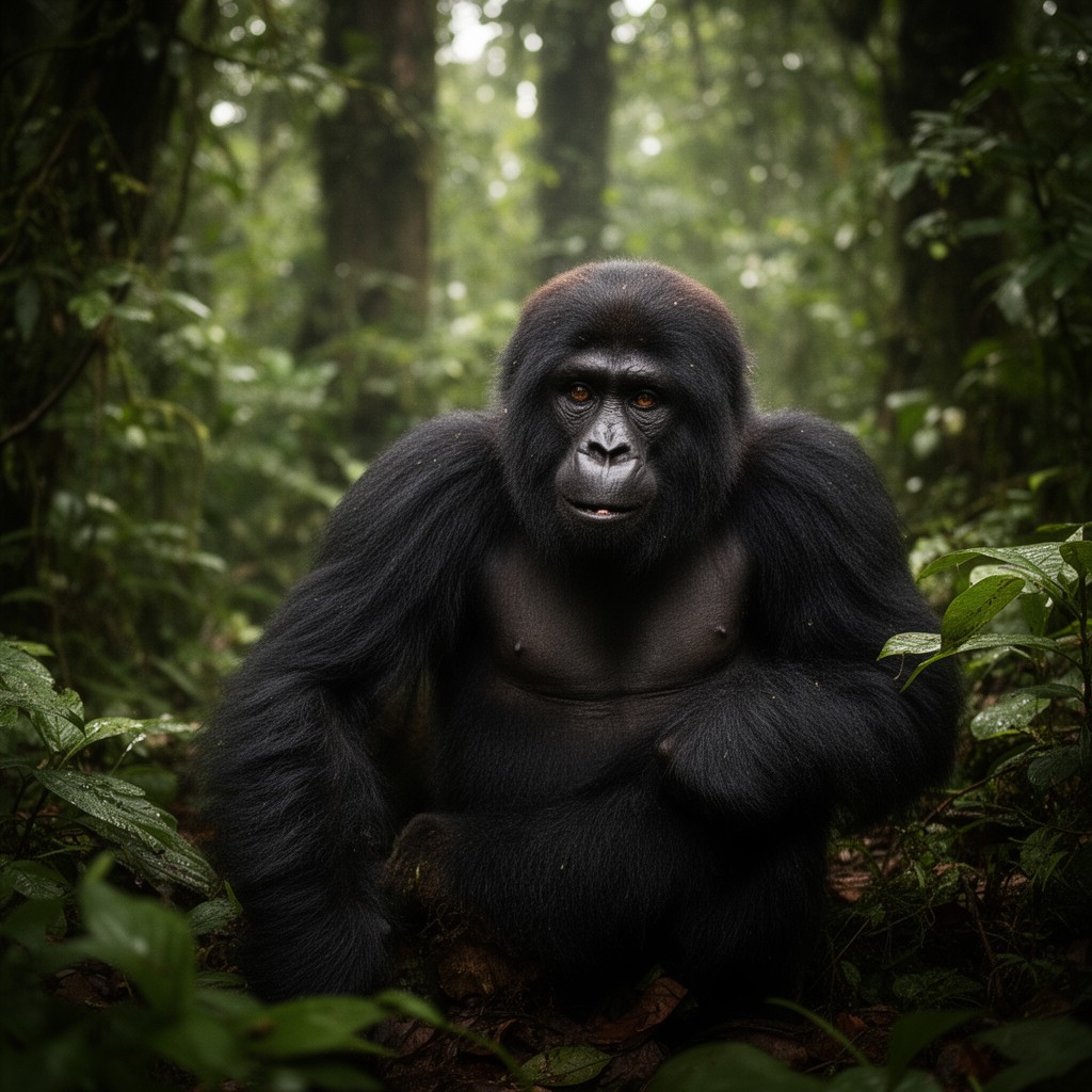 AI-generated illustration of Bwindi Impenetrable National Park