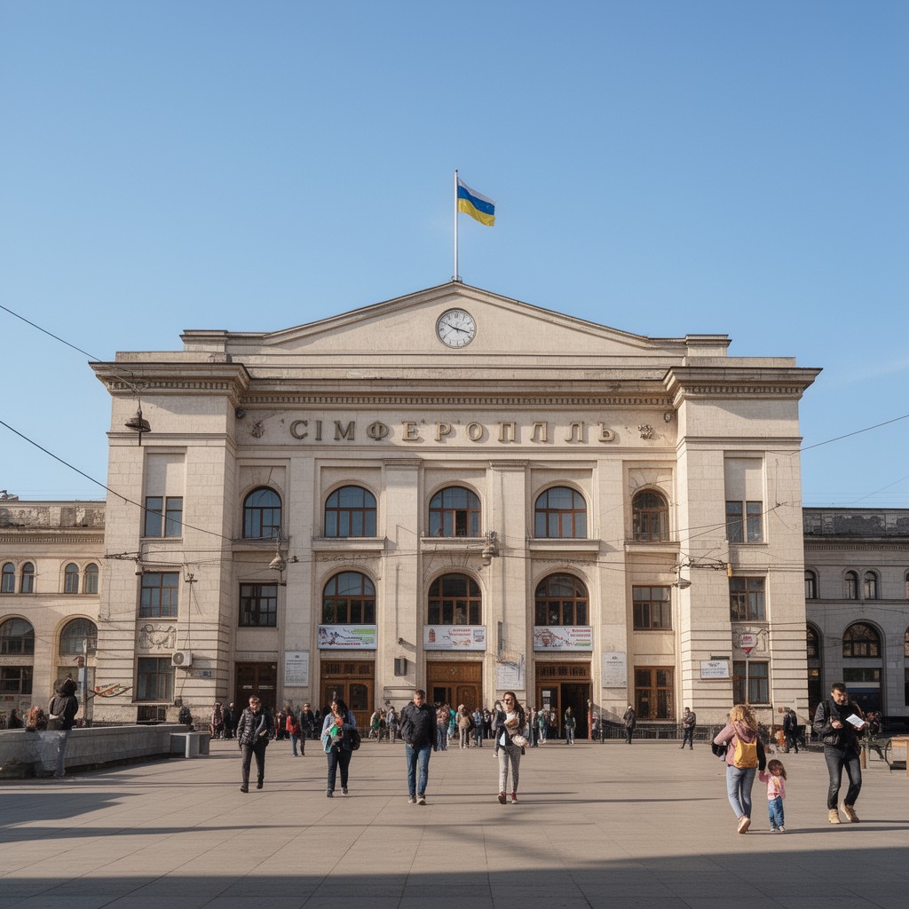 AI-generated illustration of Simferopol Railway Station