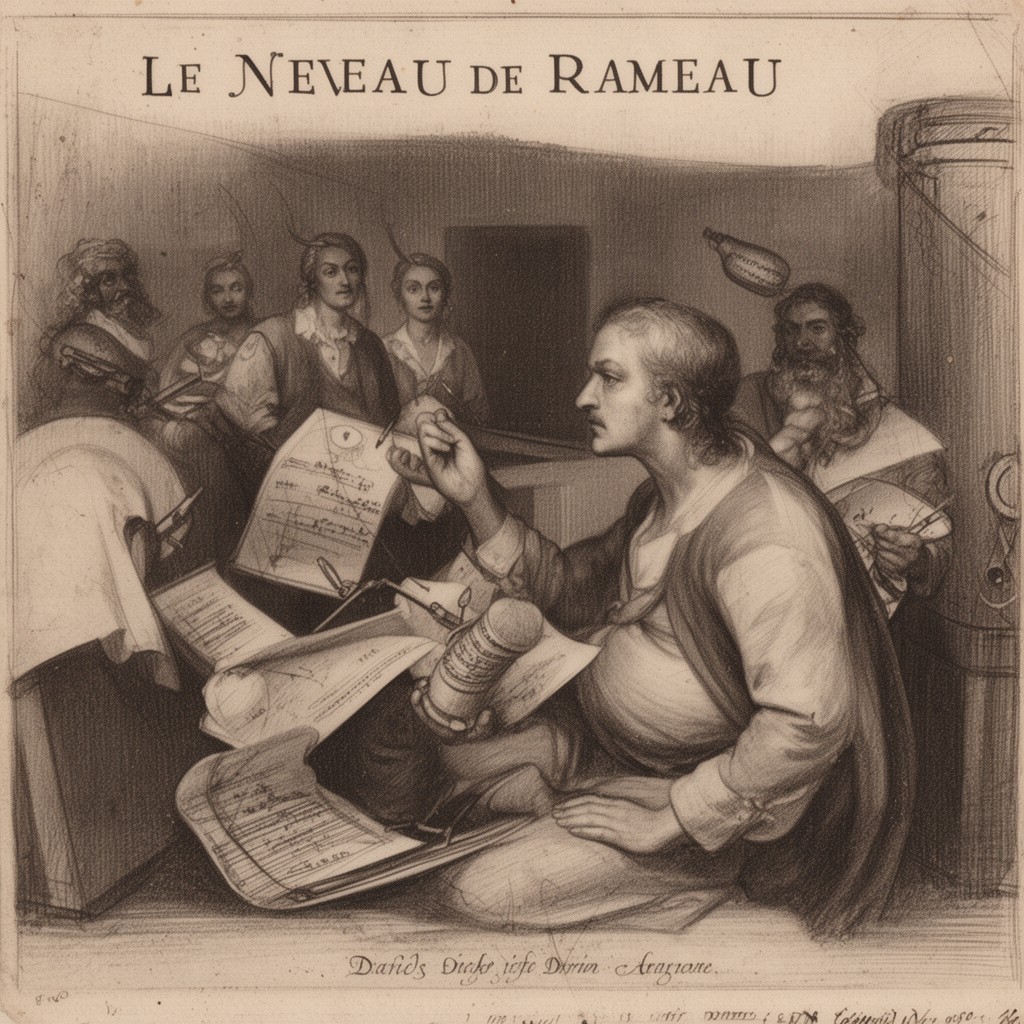 AI-generated illustration of Le Neveu de Rameau