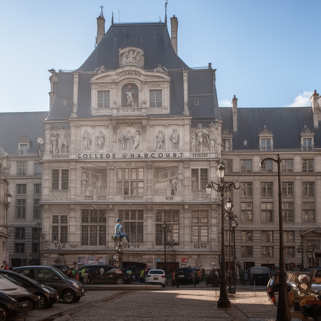 AI-generated illustration of Collège d’Harcourt