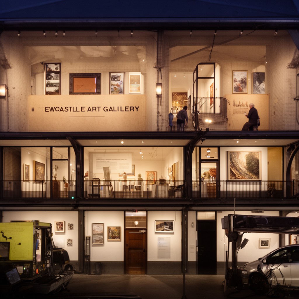 AI-generated illustration of Newcastle Art Gallery
