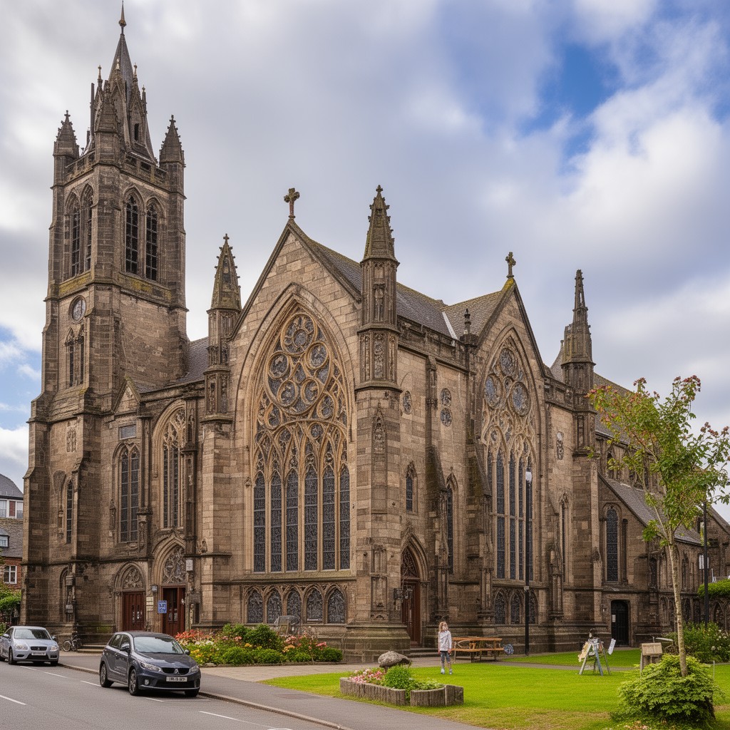 AI-generated illustration of St Augustine’s Church, Pendlebury