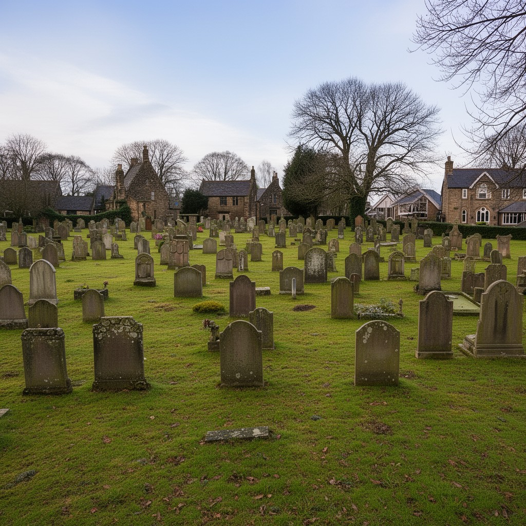 AI-generated illustration of Agecroft Cemetery