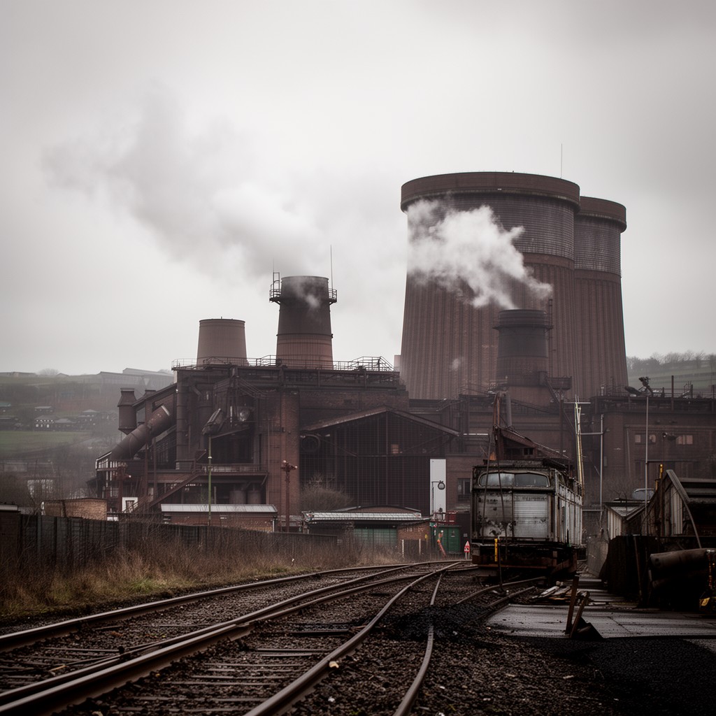 AI-generated illustration of Agecroft power station