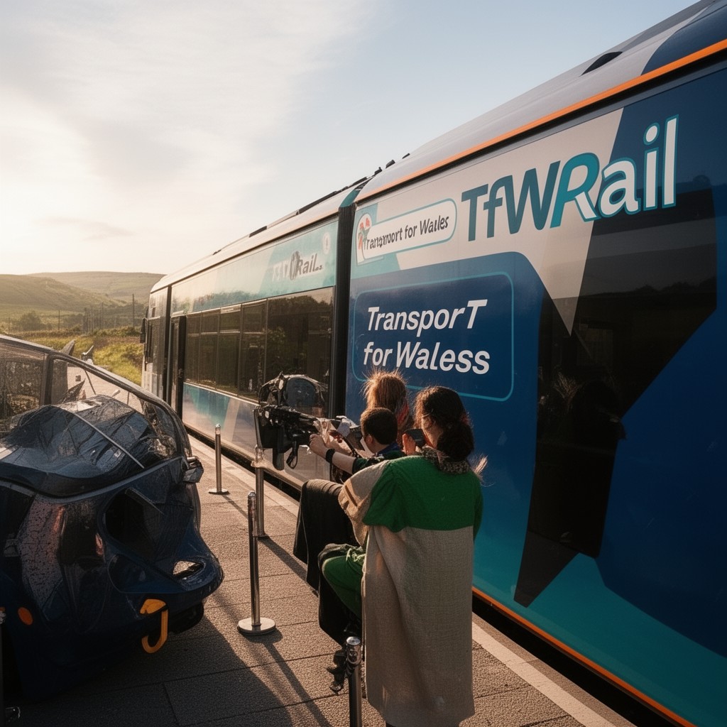 AI-generated illustration of TfW Rail