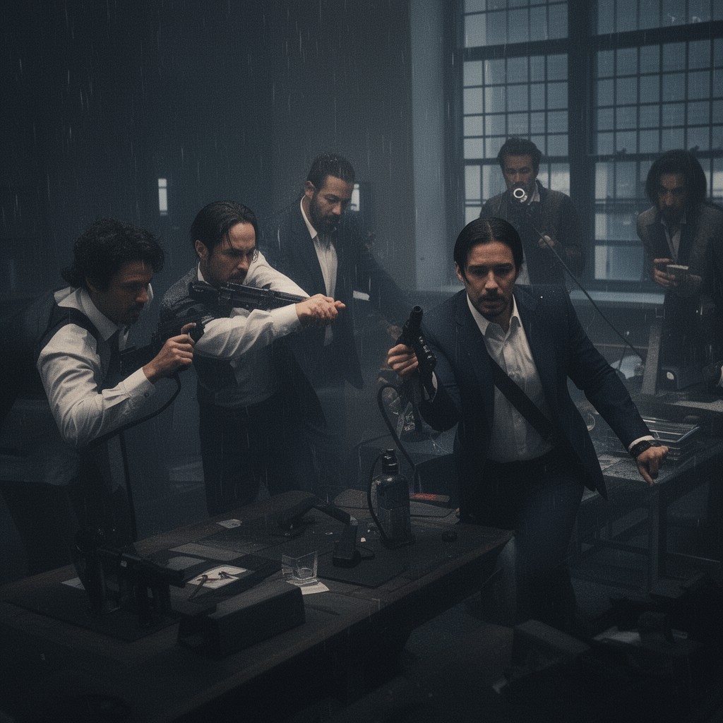 AI-generated illustration of John Wick film series