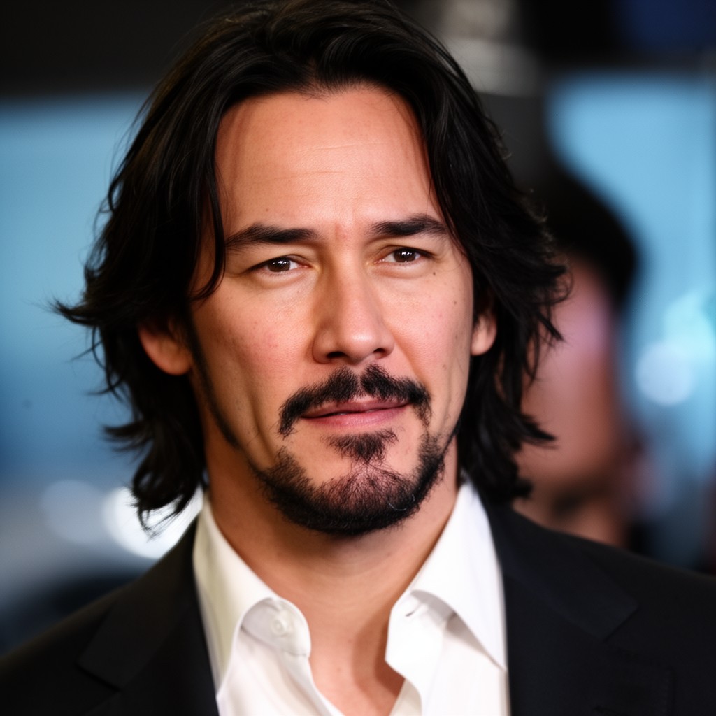 AI-generated illustration of Keanu Reeves