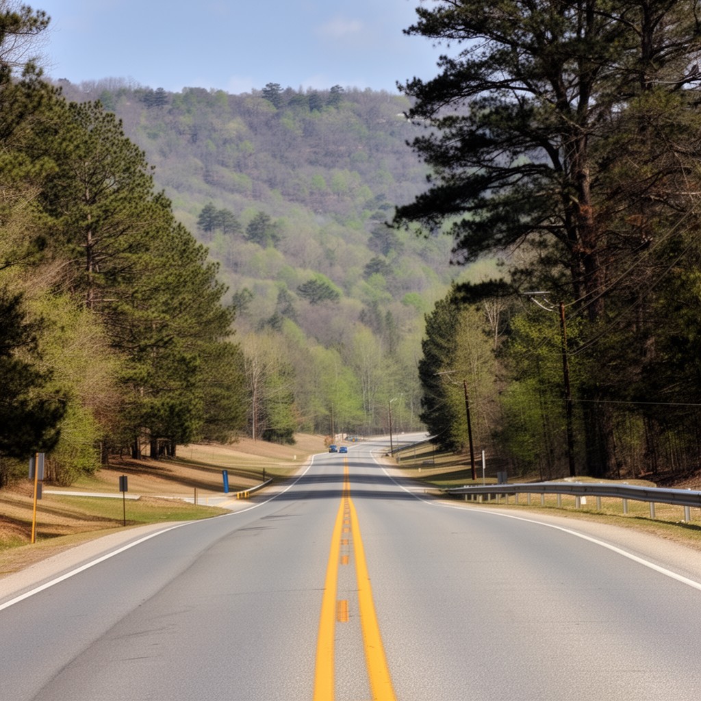 AI-generated illustration of U.S. Route 29 in Virginia