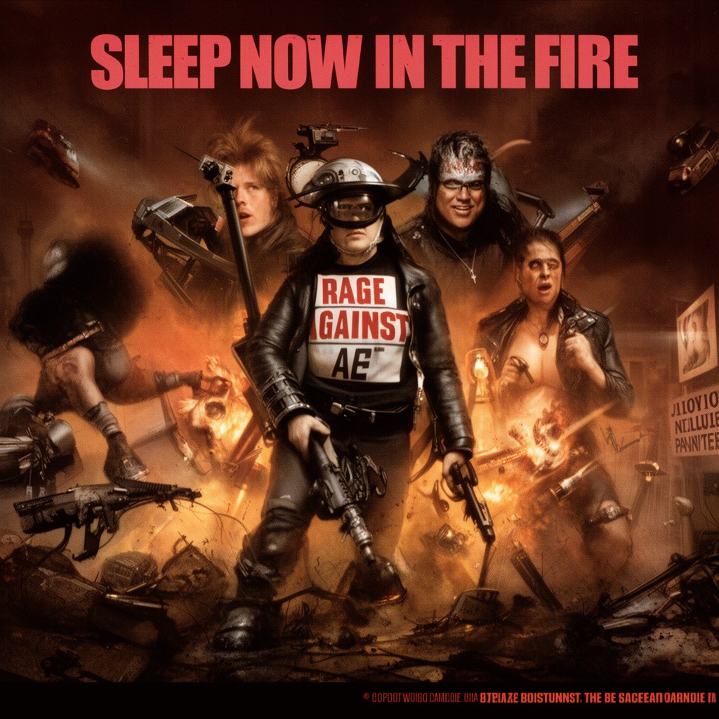 AI-generated illustration of Sleep Now in the Fire