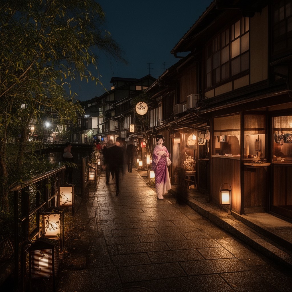 AI-generated illustration of Ponto-chō
