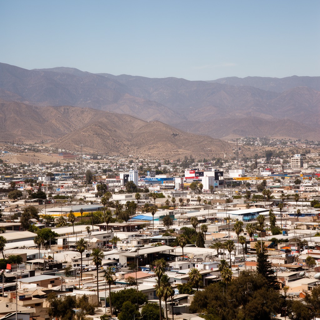AI-generated illustration of Tecate urban area