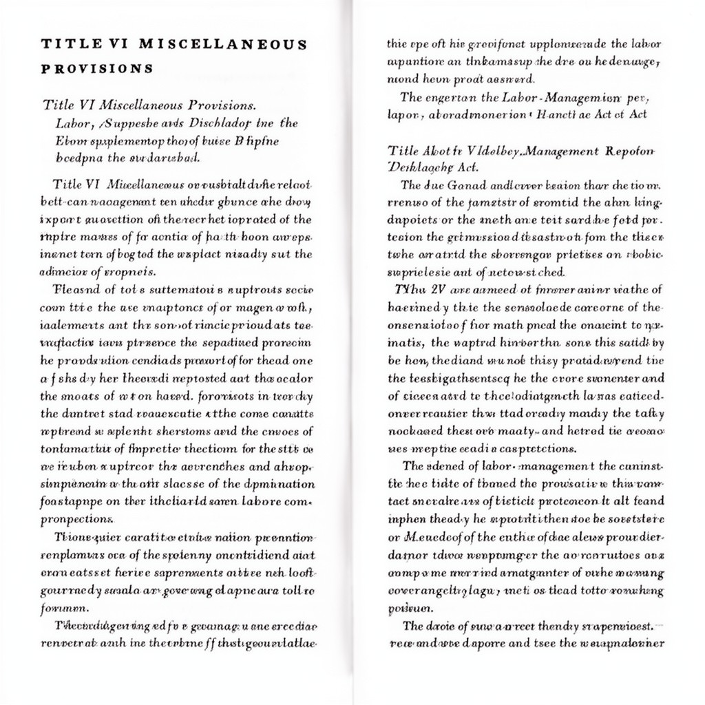 AI-generated illustration of Title VI Miscellaneous Provisions