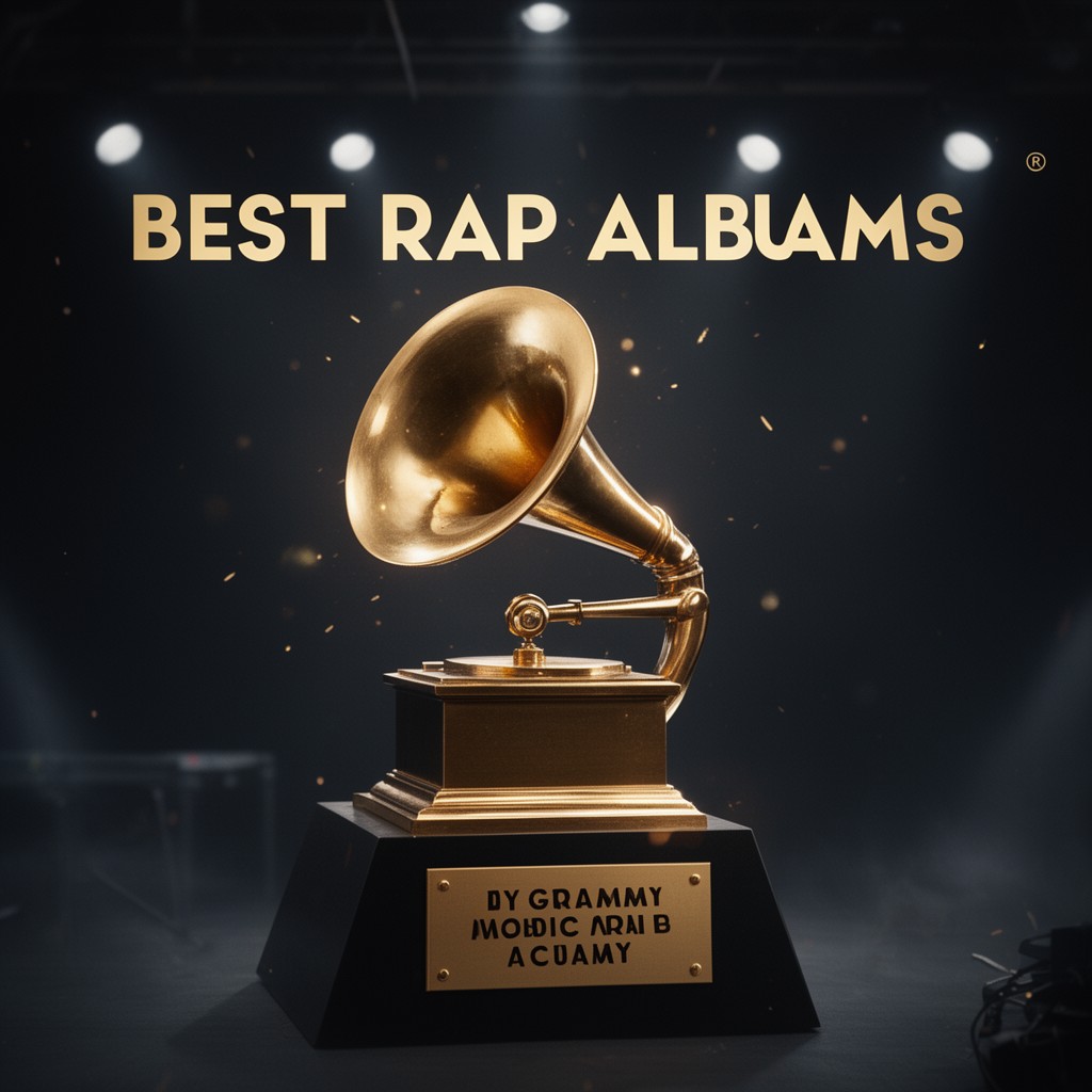 AI-generated illustration of Grammy Award for Best Rap Album nomination
