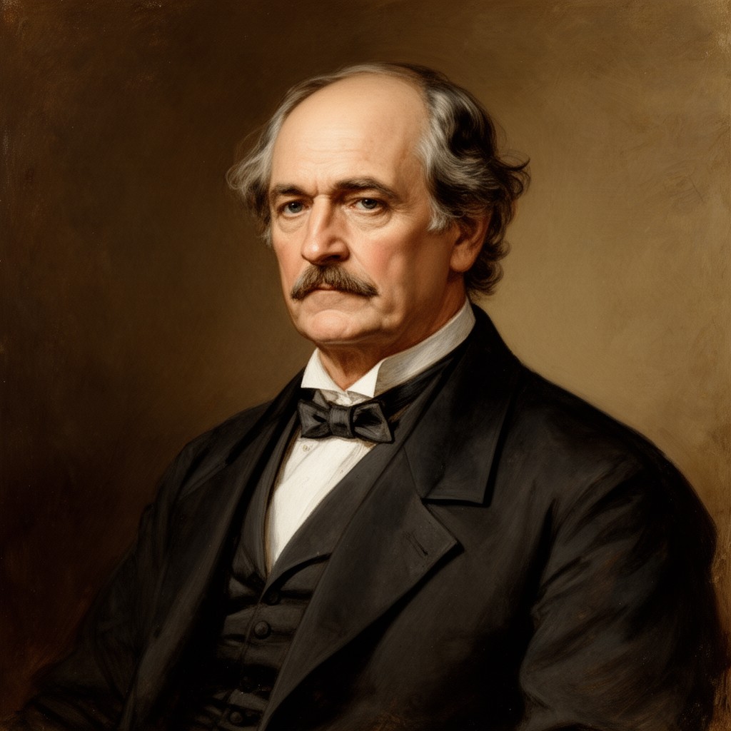 AI-generated illustration of James Russell Lowell